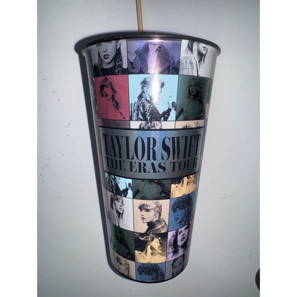 Official Taylor Swift Eras Tour Black Canvas Tote Bag Souvenir Cup Concert Merch - Picture 8 of 10